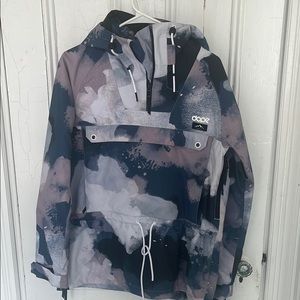 DOPE Women's Abstract Ski Jacket - Black, Gray, White